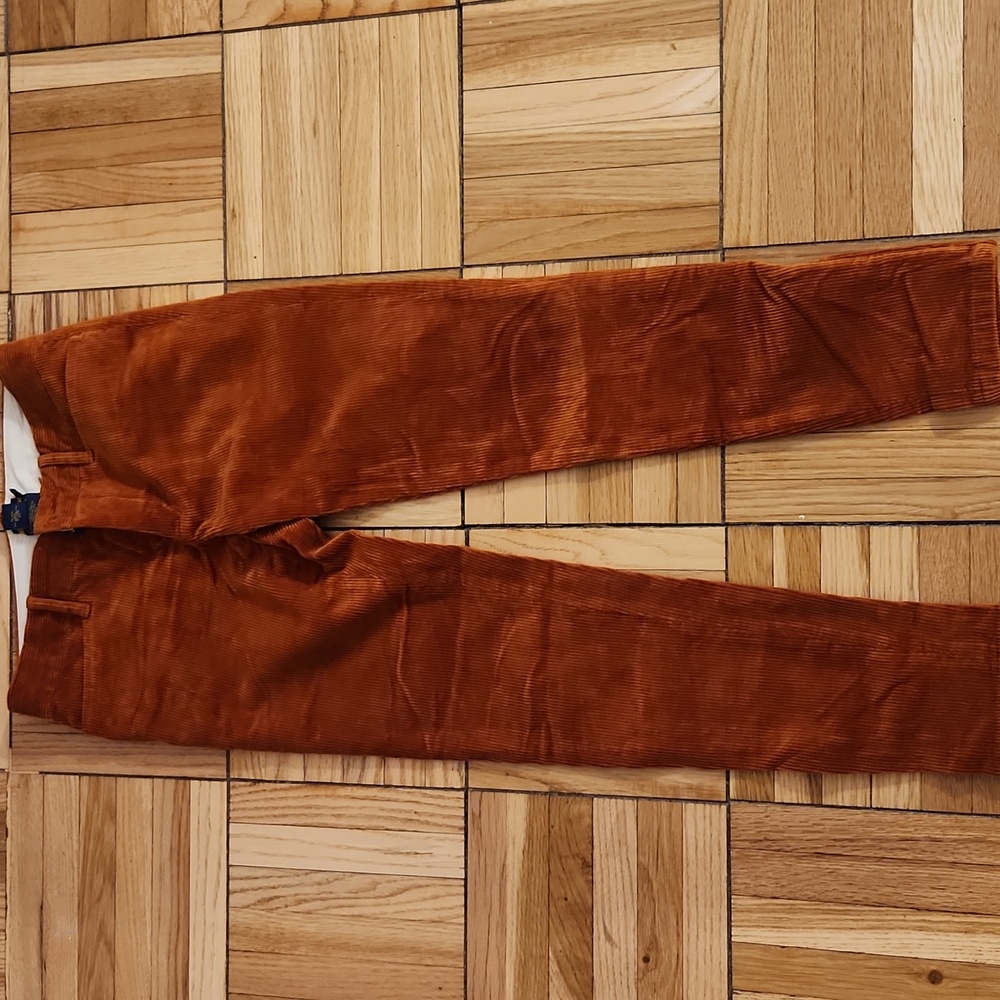 Ralph Lauren Rugby brand deep orange skinny corduroy sz 2